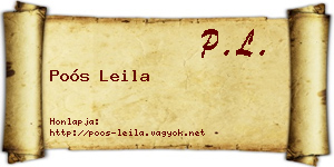 Poós Leila névjegykártya